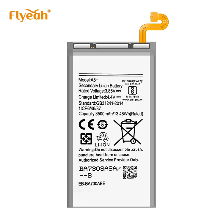 Factory Lithium Polymer Original Battery for Samsung Galaxy A8+ A7 2018  A730 A800J 3500mAh with Good Price