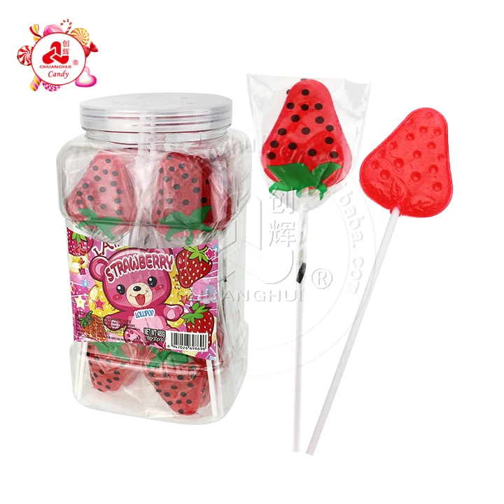 strawberry lollipop
