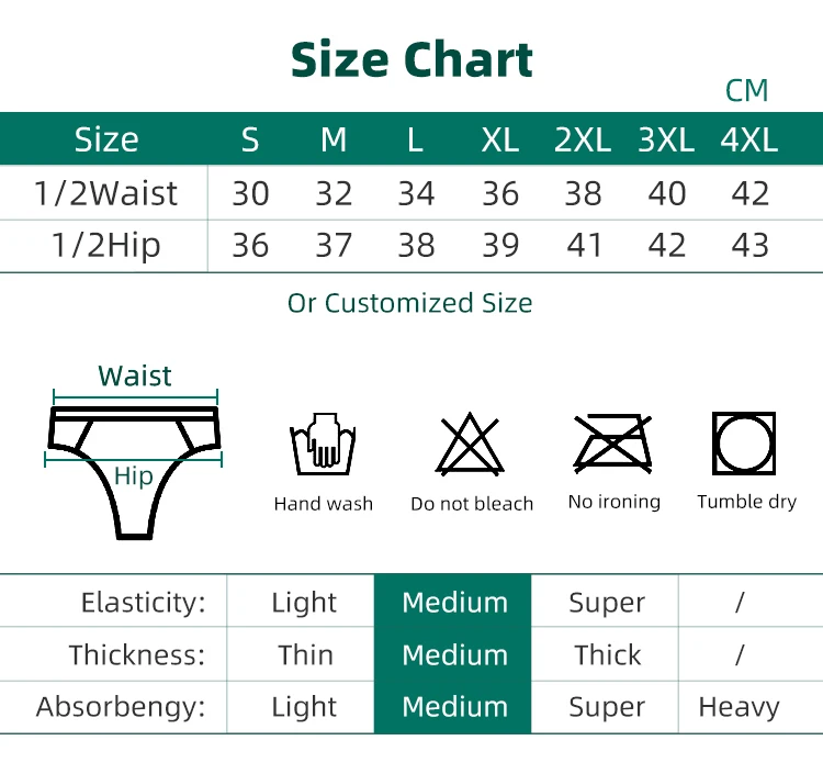 Shanhao Customized Seamless Light Flow Period Thong High Stretch