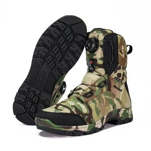 Hanagal Factory Direct OEM ODM Custom Waterproof Lightweight Security Tactical Mirror Boots Long for Men
