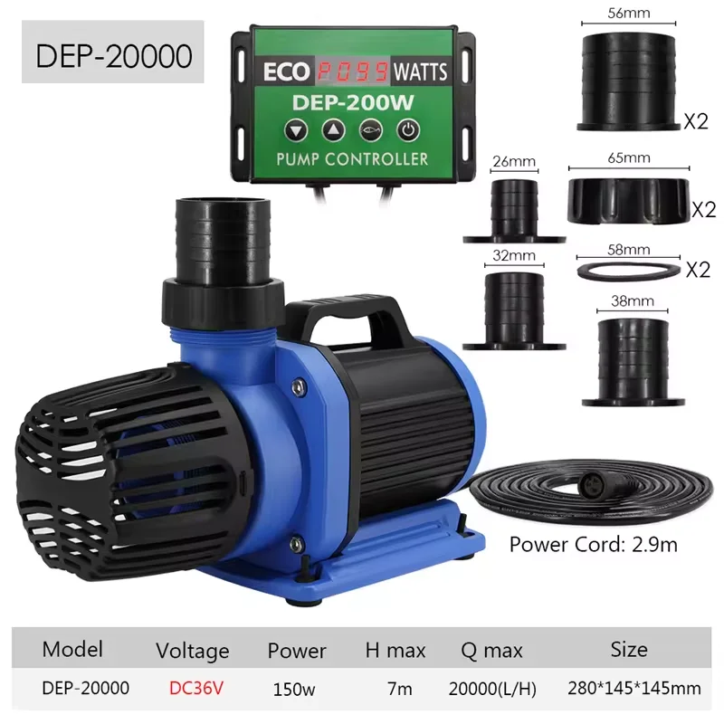 Hsbao 20000L/H DC Pond Garden Water Feature Fountain Pump Hsbao 20000L/H DC Pond Garden Water Feature Fountain Pump