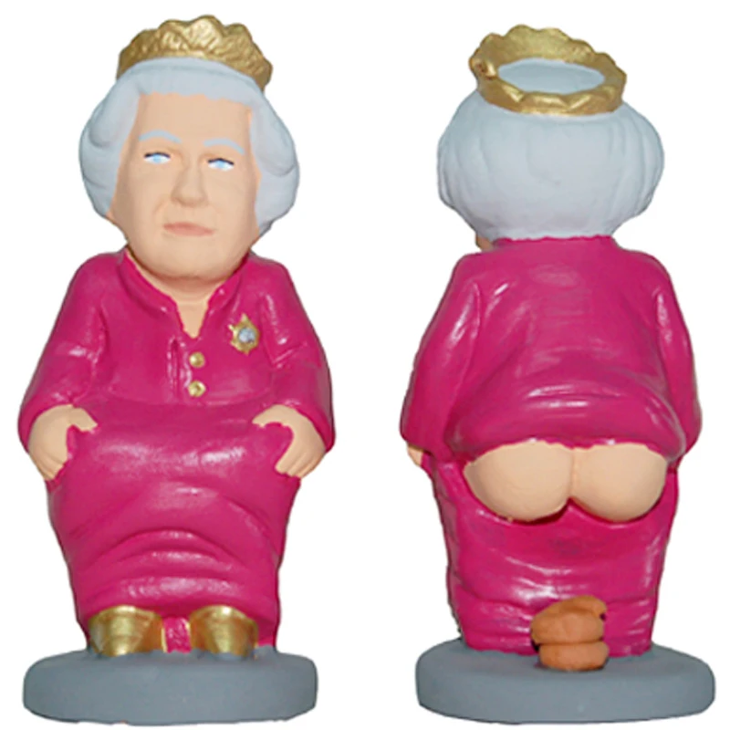 Brugerdefineret harpiksbaseret traditionel katalansk Caganer-pupfigur fra julestalden – juledekoration