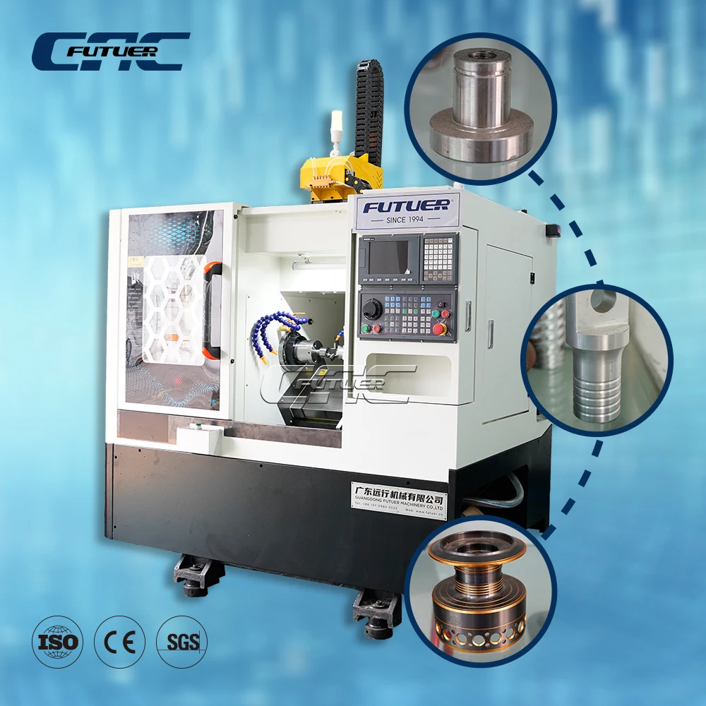 CNC Slant Bed Heavy Duty CNC Lathe with High Speed Machining Capability Servo Spindle and Fully Enclosed Guard Design