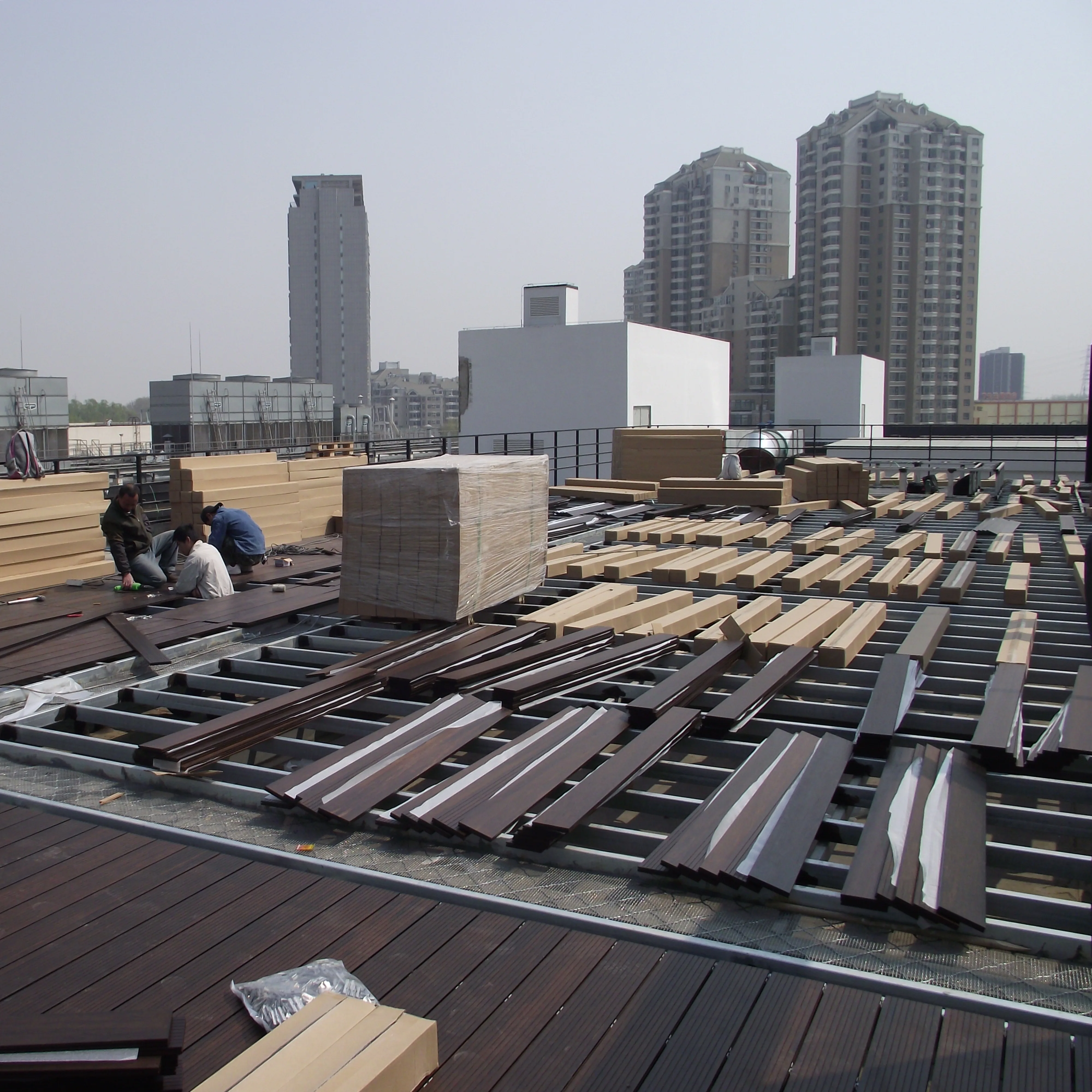 Экологически чистый бамбуковый настил с тиснением карбонизированный композитный наружная смотровая