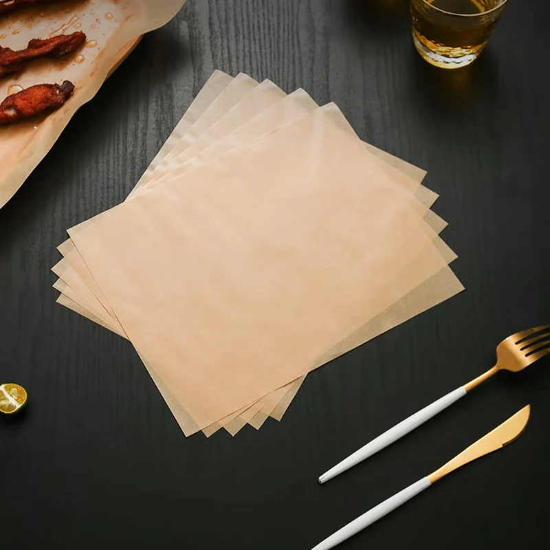 Disposable custom grease proof silicone parchment oven baking paper sheets for burger meat wrapping paper