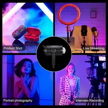 Godox SL150R 165W RGB LED Video Light 5600K Bowens Mount Silent Continuous Output Lighting APP/2.4G Control detail image