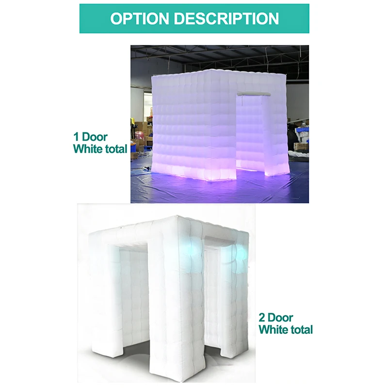 Portable  Led 360 Photo Booth Enclosure Inflatable Camera Photo Booth for Parties Weddings Events