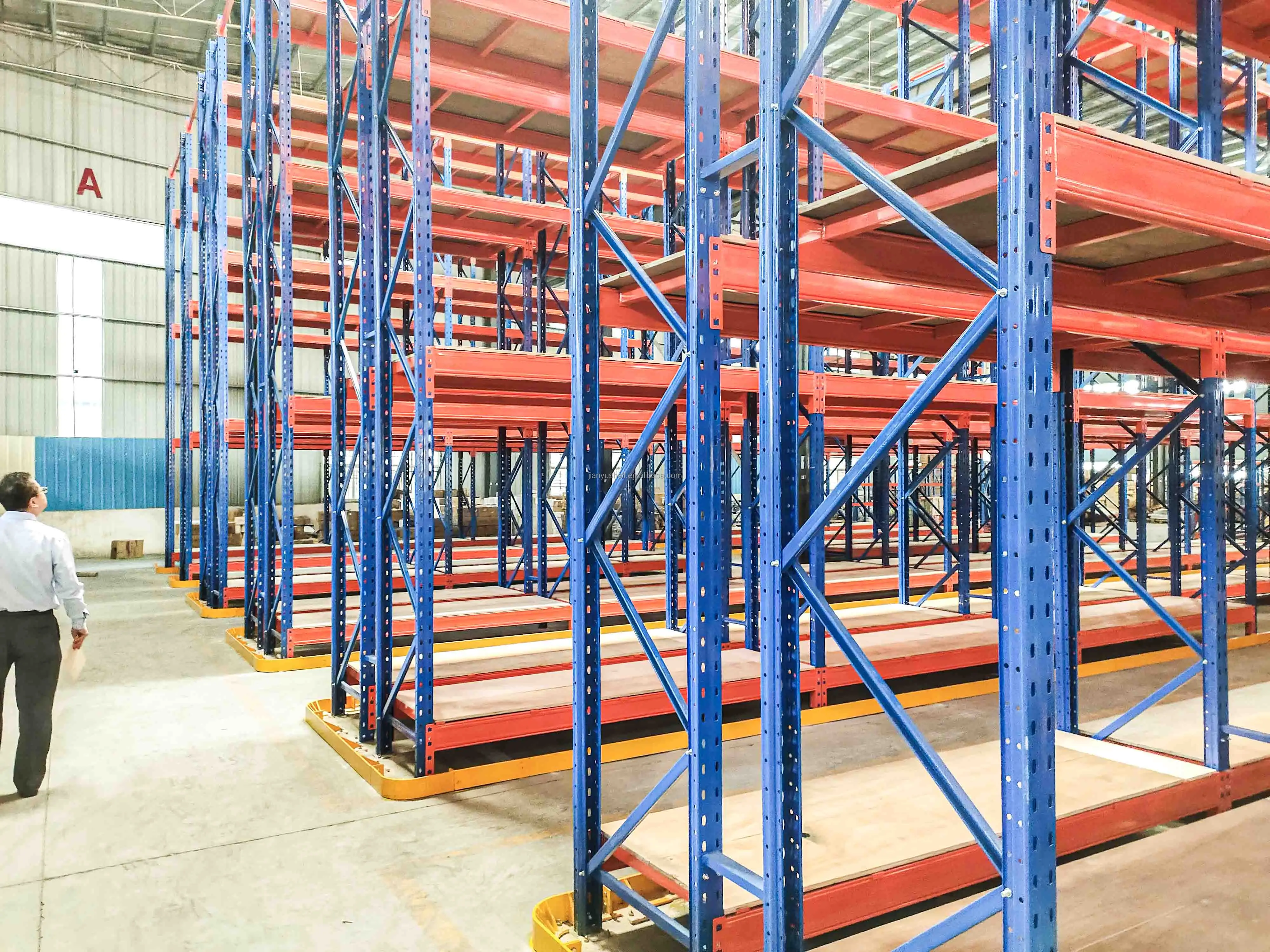 Heavy duty pallet racking metal 4 tier adjustable selective industrial warehouse storage racking details