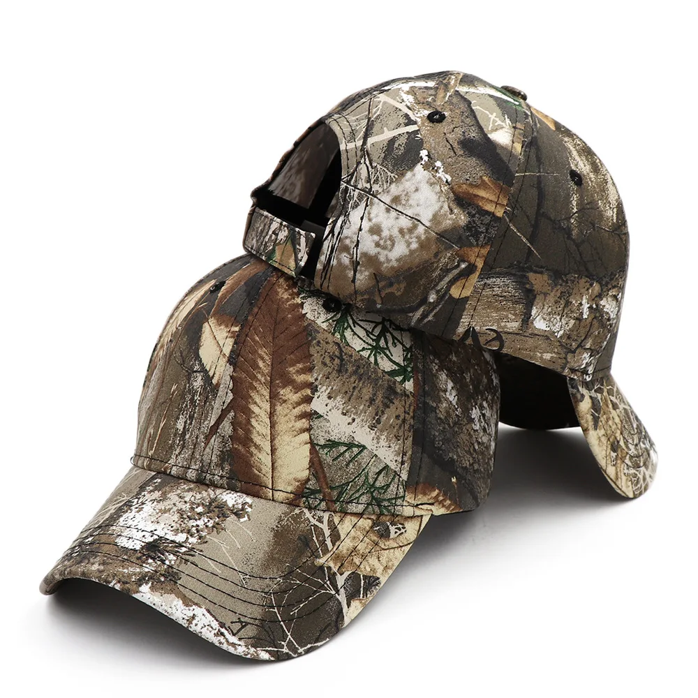 CHENNUO Berretto Da Uomo Con Visiera Piatta In Cotone - Taglia Regolabile 56-62 Cm, Traspirante, Per Caccia, Pesca, Trekking, Colori Camouflage E Classici