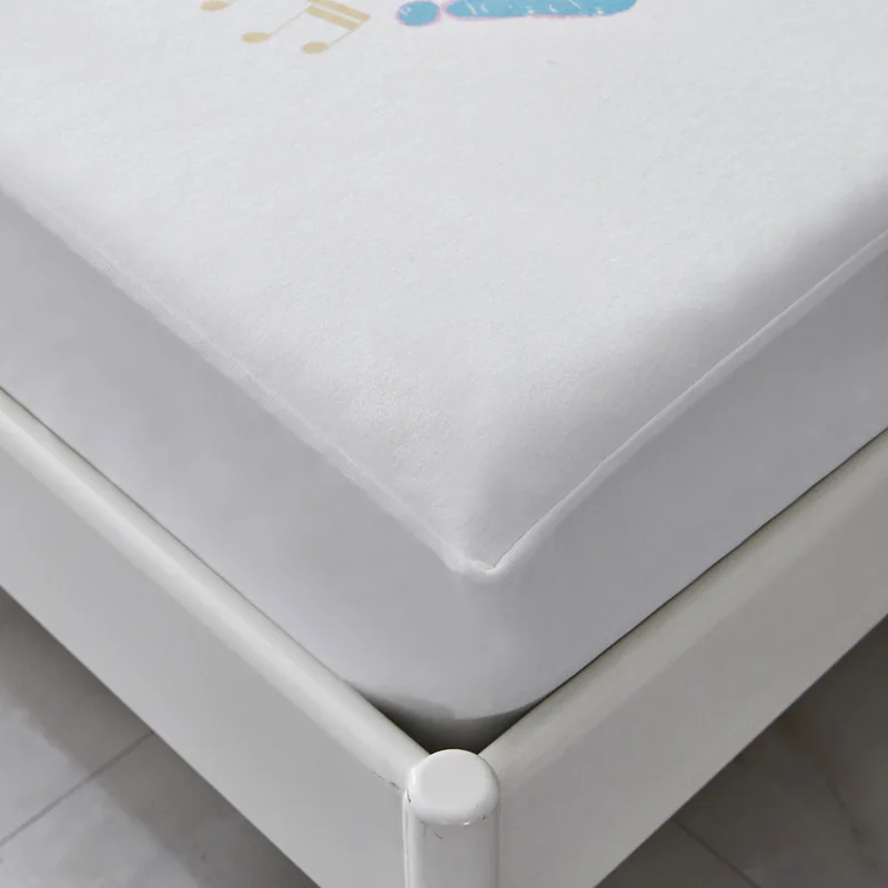 По индивидуальному заказу; Одежда; Матраса мультфильм печатных простыня на резинке 100% хлопок кроватки водонепроницаемый защитный чехол для матраса