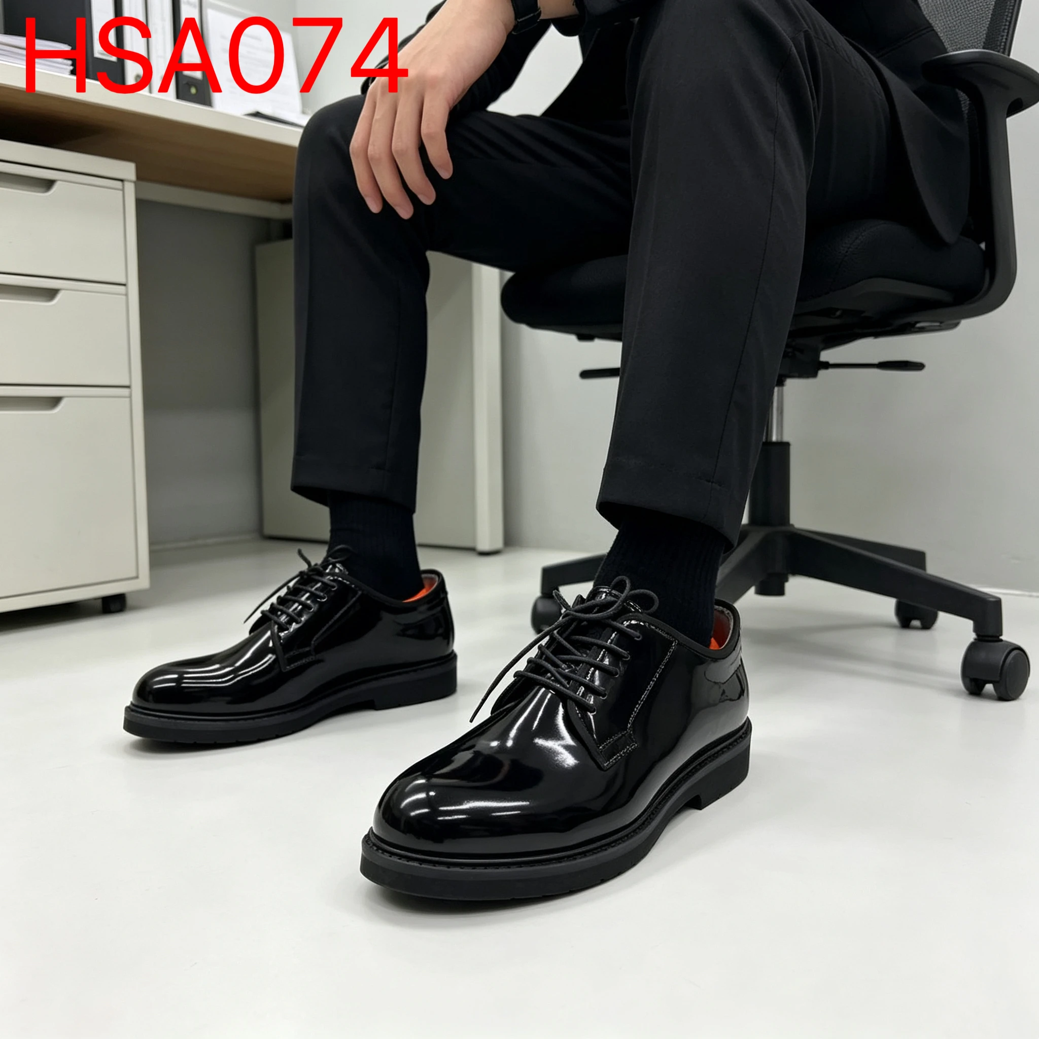 YYR,Nigeria Market Popular Shining/matte Leather Men Dress Shoes Conference Event Odor-free Black/White Uniform Shoes HSA120