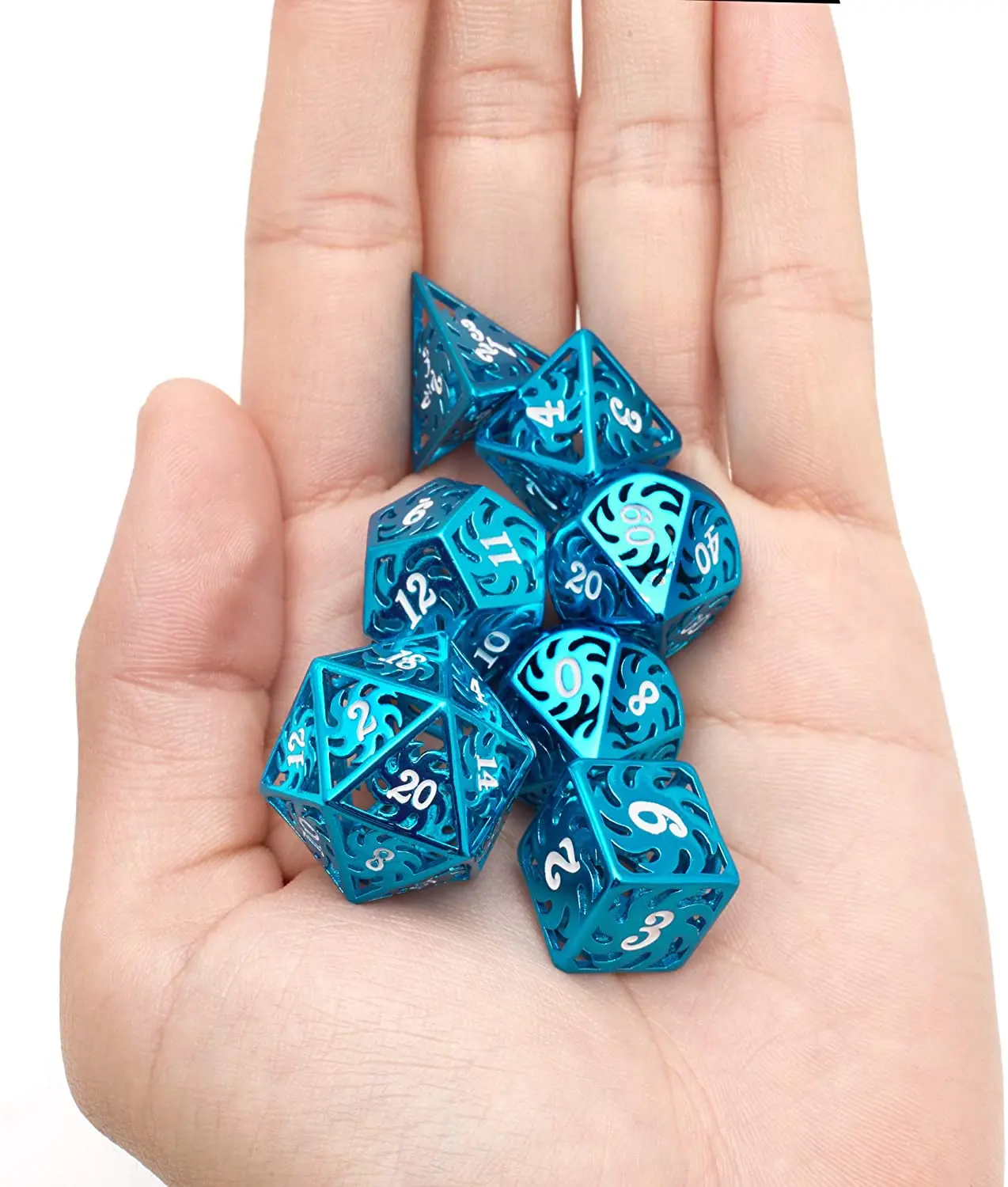 Easysay полый металлический набор игральных костей Dnd, игральные кости для ролевых игр, Подземелья и Драконы, кости