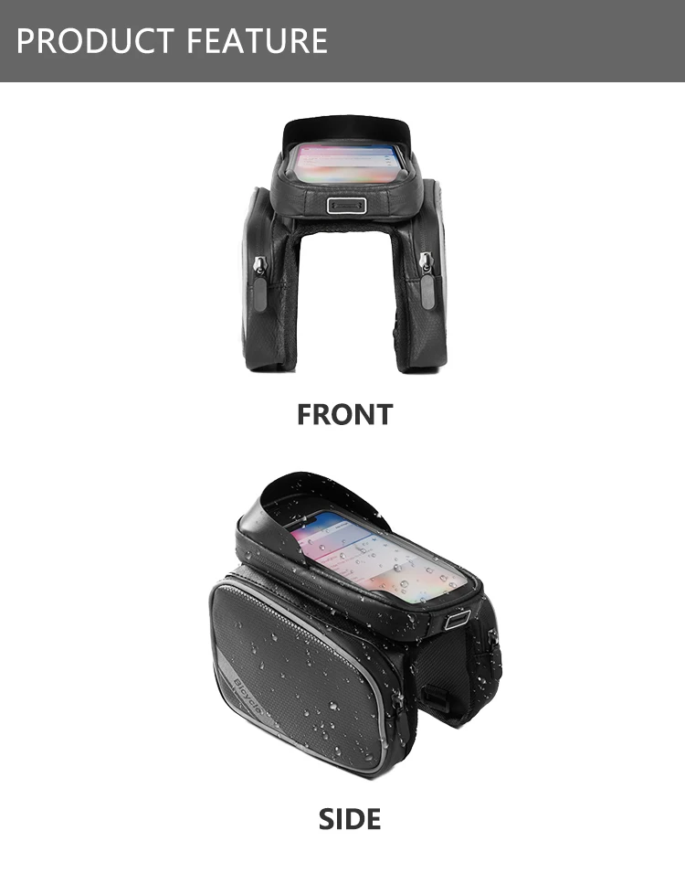 Waterproof Bicycle Front Frame Bag Leather Travel Accessory_voghion.com