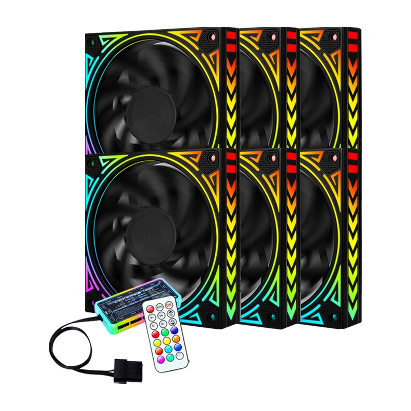 2 Ventole Per PC 120x120x25mm Con Controller - Silenziose, 12V, 2800 RPM - Confezione Da 2