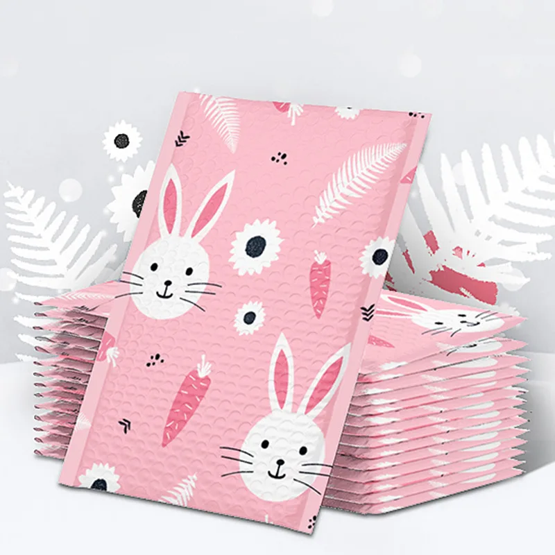 Custom Cute Printed Waterproof Poly Bubble Mailers Design Padded Shipping Envelopes Mailing Bags for Gifts factory