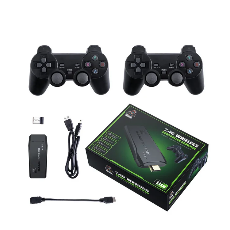 
2.4G Wireless Controller Gamepads with 4K Game Stick for PS1 Games HD MI Mini 7000 Console 