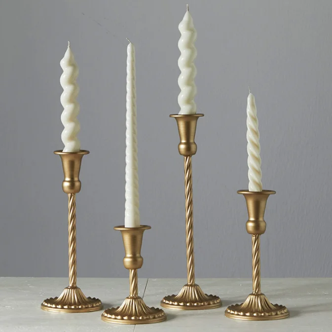 Tabletex New Design Table Iron Candle Sticks Holder Metal Set Of 6pcs