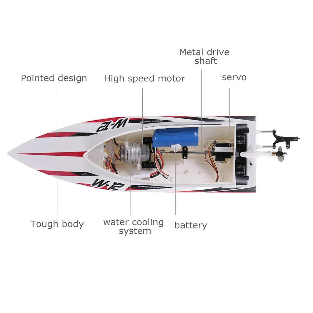 Popular HOSHI WLtoys WL912-A 2.4G RC Racing Boat 35KM/H High Speed RC Boat 390 Motor Capsize Protection Remote Control Toys Gift