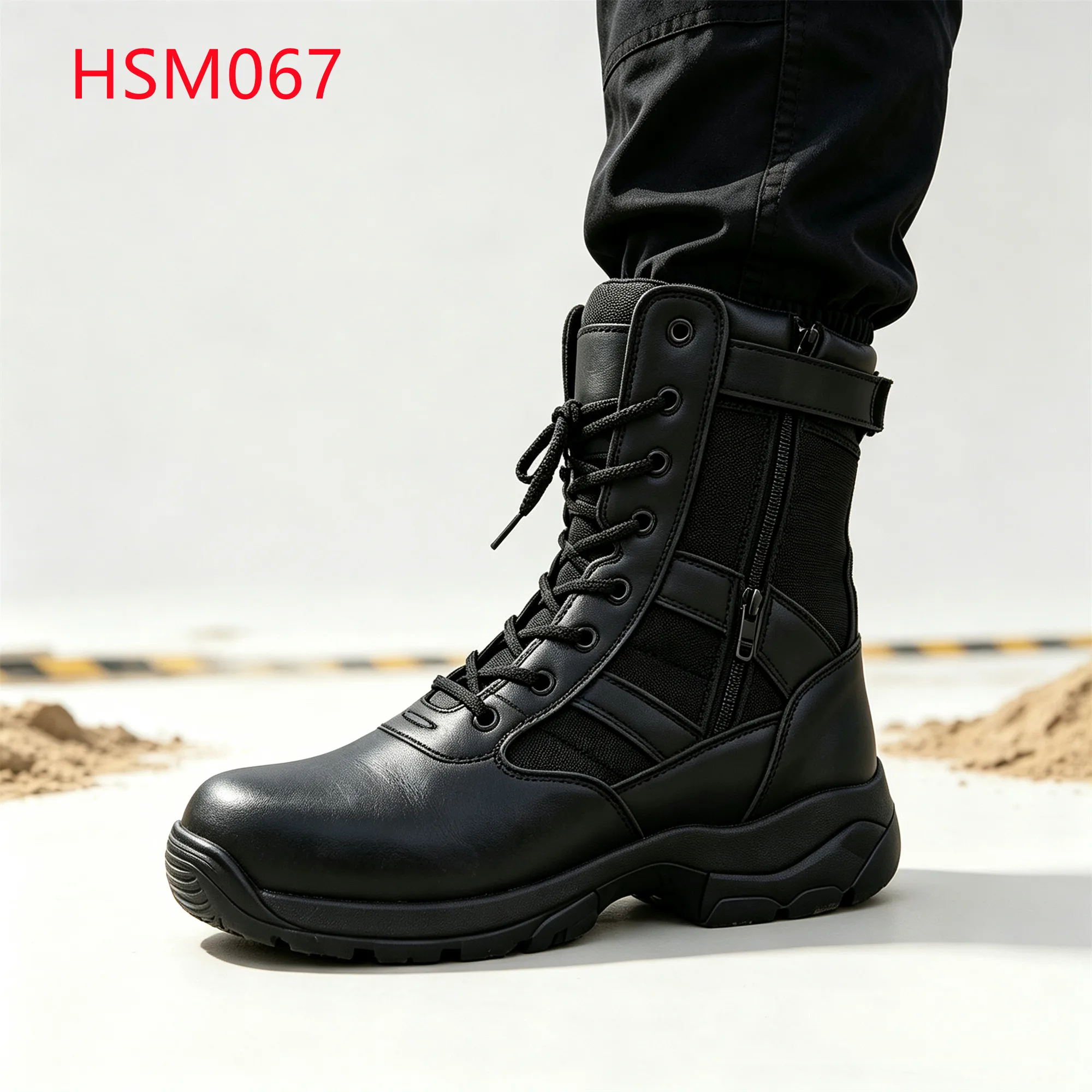 LXG,Trail Walking Full Grain Leather Hua Singh Training Boots Nasty Conditions Super Anti-shock Rubber Sole Combat Boots HSM067