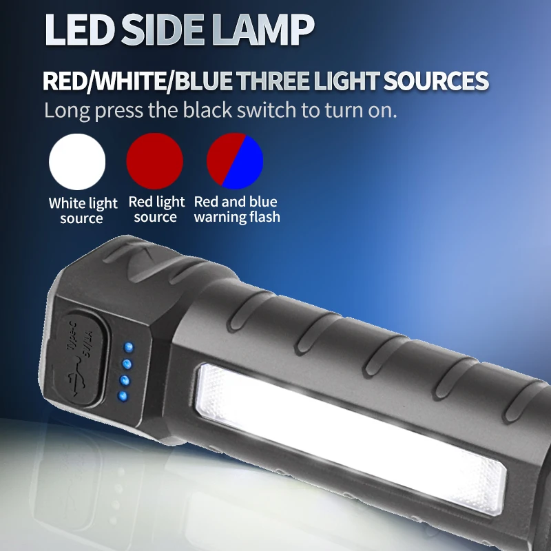 Multicolor Flashlight 3 Color White Red Green Long Distance Waterproof High Quality Portable LED Tricolour Tri Colour Torch