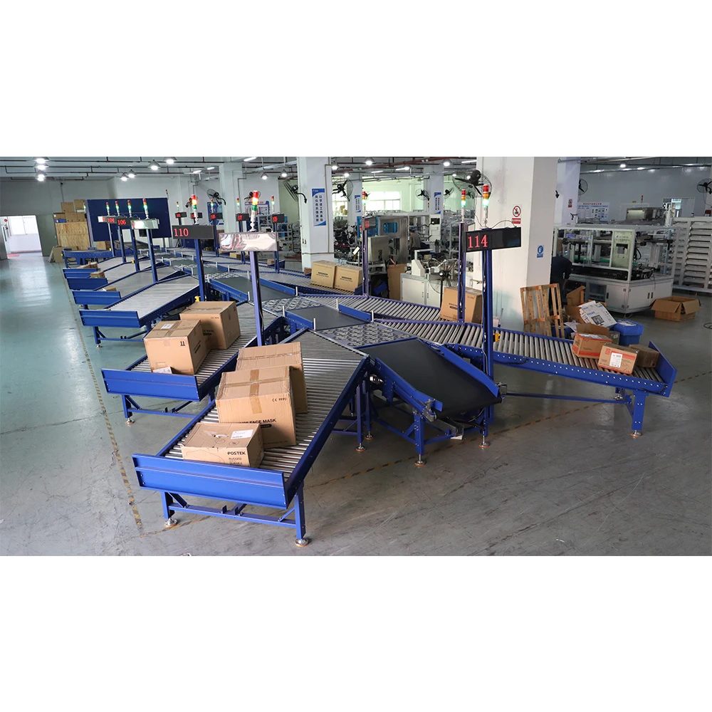 Hot Selling Pivot Swivel Sorting Machine Ball Roller Guide Wheel Rubber Belt Sorter for AI Logistics Company Core Motor Included
