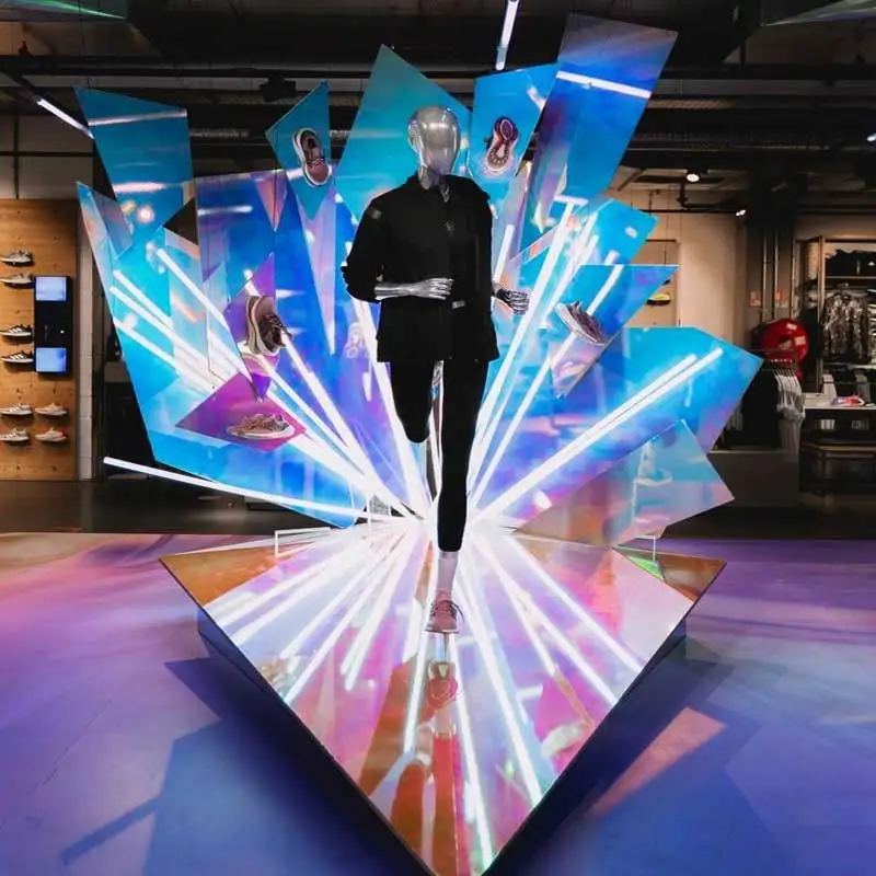 Foldable LED Screen Led Video Wall Panel RGB Indoor Waterproof Tv Screen IP65 SDK Glass Window Led Transparent E Video Wall T39