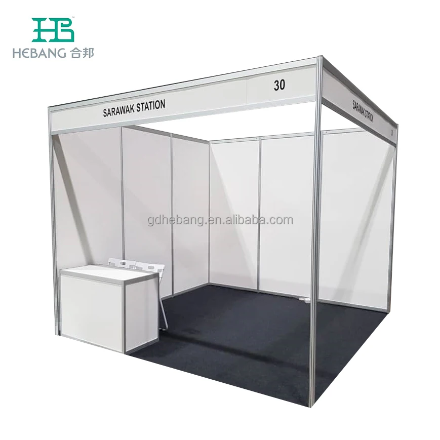 10 Linked Booth 3x3m Back to Back Modular Exhibit Stand for Trade Show Fair Booth