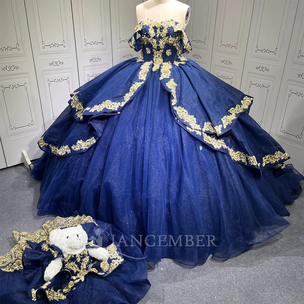 Navy Blue Quinceanera Dresses Vestidos De 15 De Xv Aos Quince Quinceaera  Ball Gowns Vestidos Para 16 Aos Lsmu108
