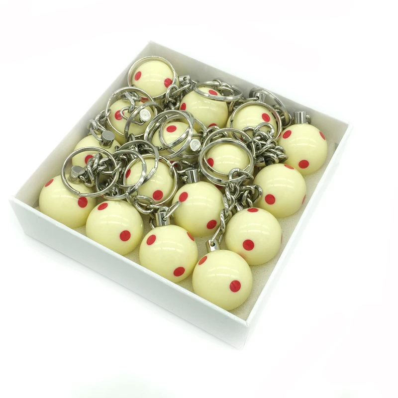 Xmlivet High Quality Phenolic Resin Billiard Balls Keychain 25mm Pool
