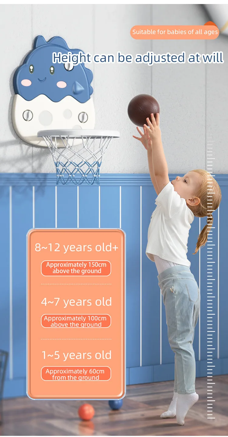 Cartoon plastic sucker basketball board for baby home indoor