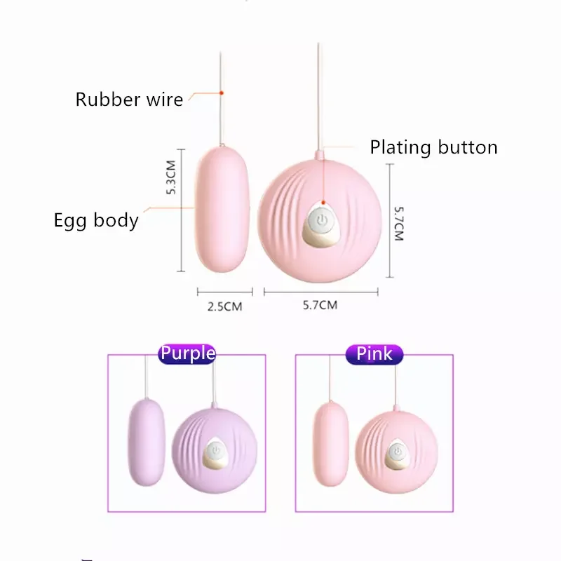 Close-up of egg vibrator shape and construction