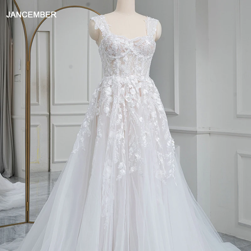 Rl307 A-line Ivory Silky Organza Wedding Dress With V-neck, Backless Illusion & Floral Lace Oem Rl307 A-line Ivory Silky Organza Wedding Dress With V-neck, Backless Illusion & Floral Lace Oem