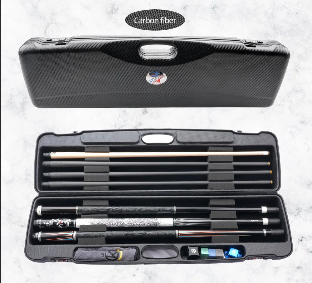 Konllen Cue Cse Billiards 7 Holes 3*4 3 Butt 4 Shafts Password Box Abs