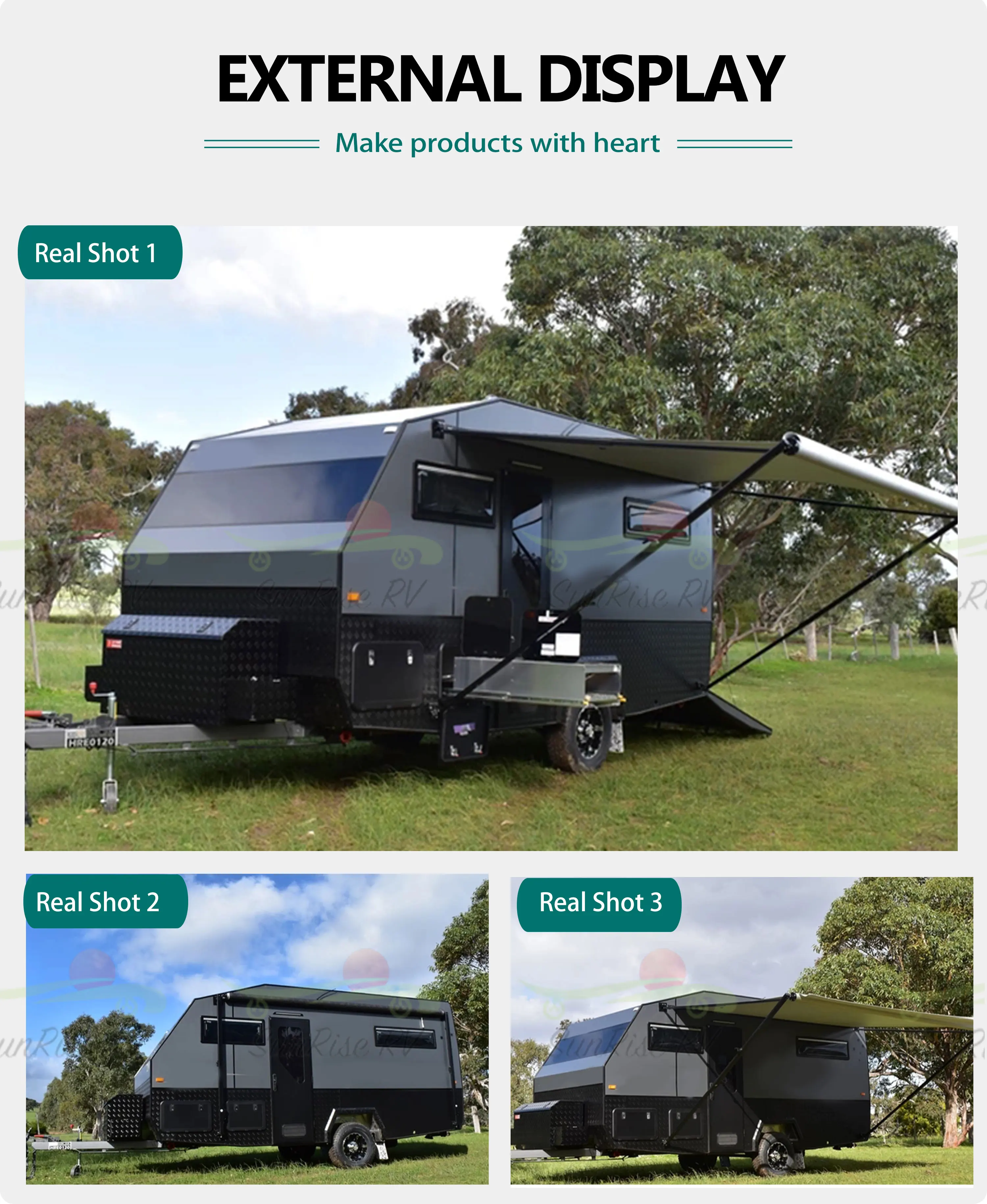 Sunrise Australian Standard Toy Hauler Camper Travel Trailer Single