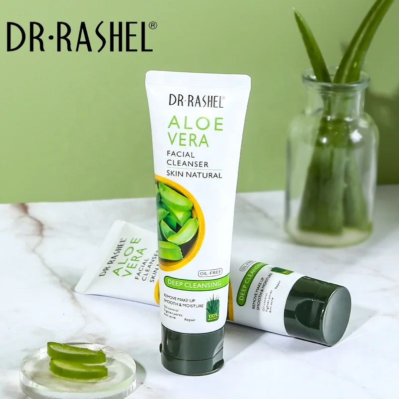 DR RASHEL 100g Remove Makeup Smooth and Moisture Deep Cleaning Aloe Vera Face Wash Facial Cleanser