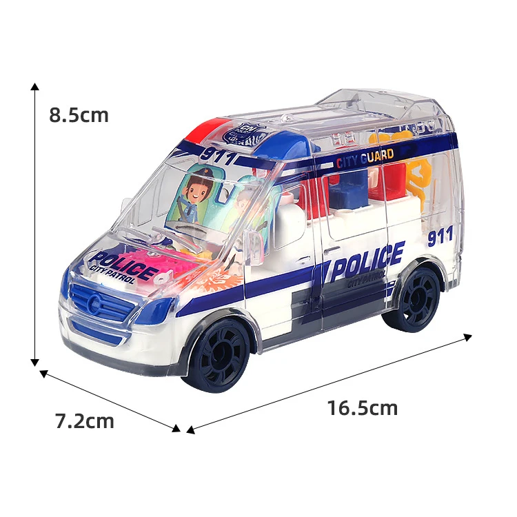 Лидер продаж мультяшная Экипировка универсальная вращающаяся прозрачная электрическая Автомобильная музыкальная подсветка развивающая детская игрушка в подарок