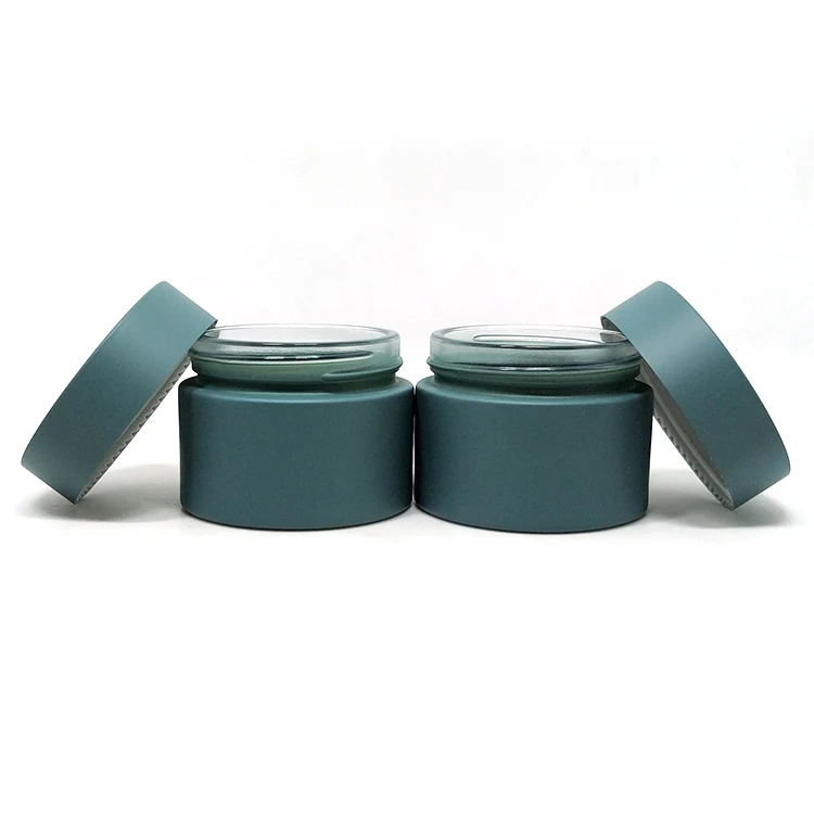 Wholesale matte colored 5g 10g 20g 30g 50g 100g frosted glass face cream jar