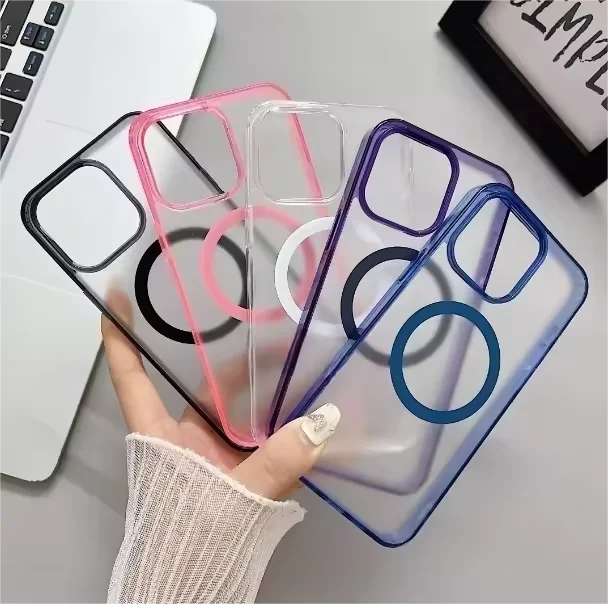 On Sale Skin Feel Matte Transparent Hard PC Acrylic Magnetic Mobile Phone Case Cover For Iphone 16 15 14 13 Plus Pro Max