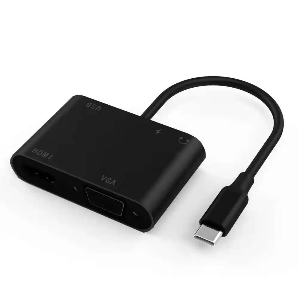 ホワイトプロジェクター HDMI USB VGA ホワイトプロジェクター HDMI USB VGA ポータブル5-in-1 USBタイプC