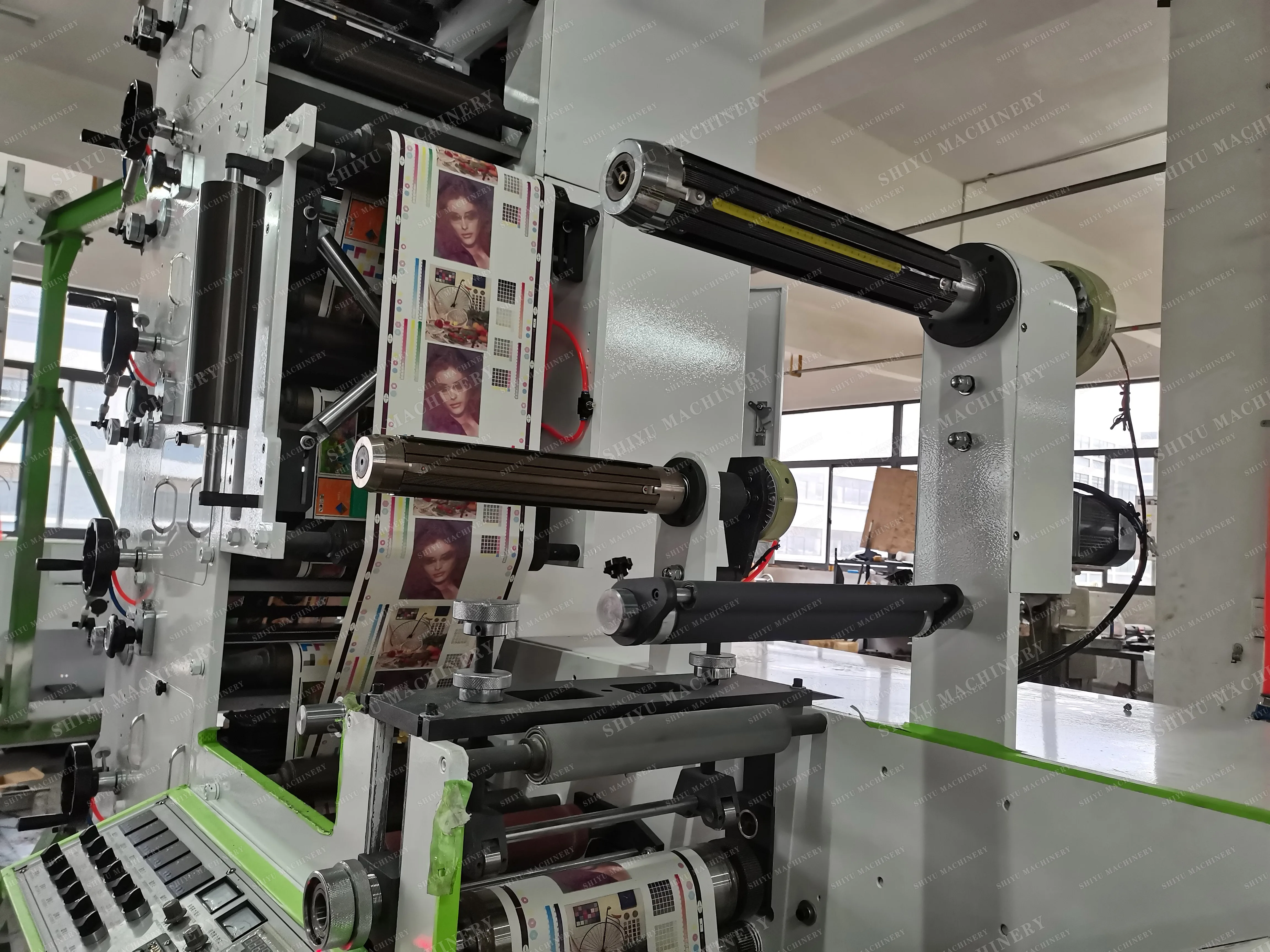 3 Inch Air Shaft Pvc Shrink Film Label Flexo Printing Machine,Led Uv ...