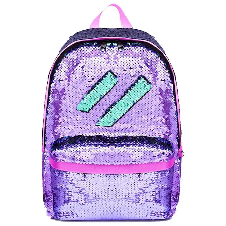 flip sequin school backpack