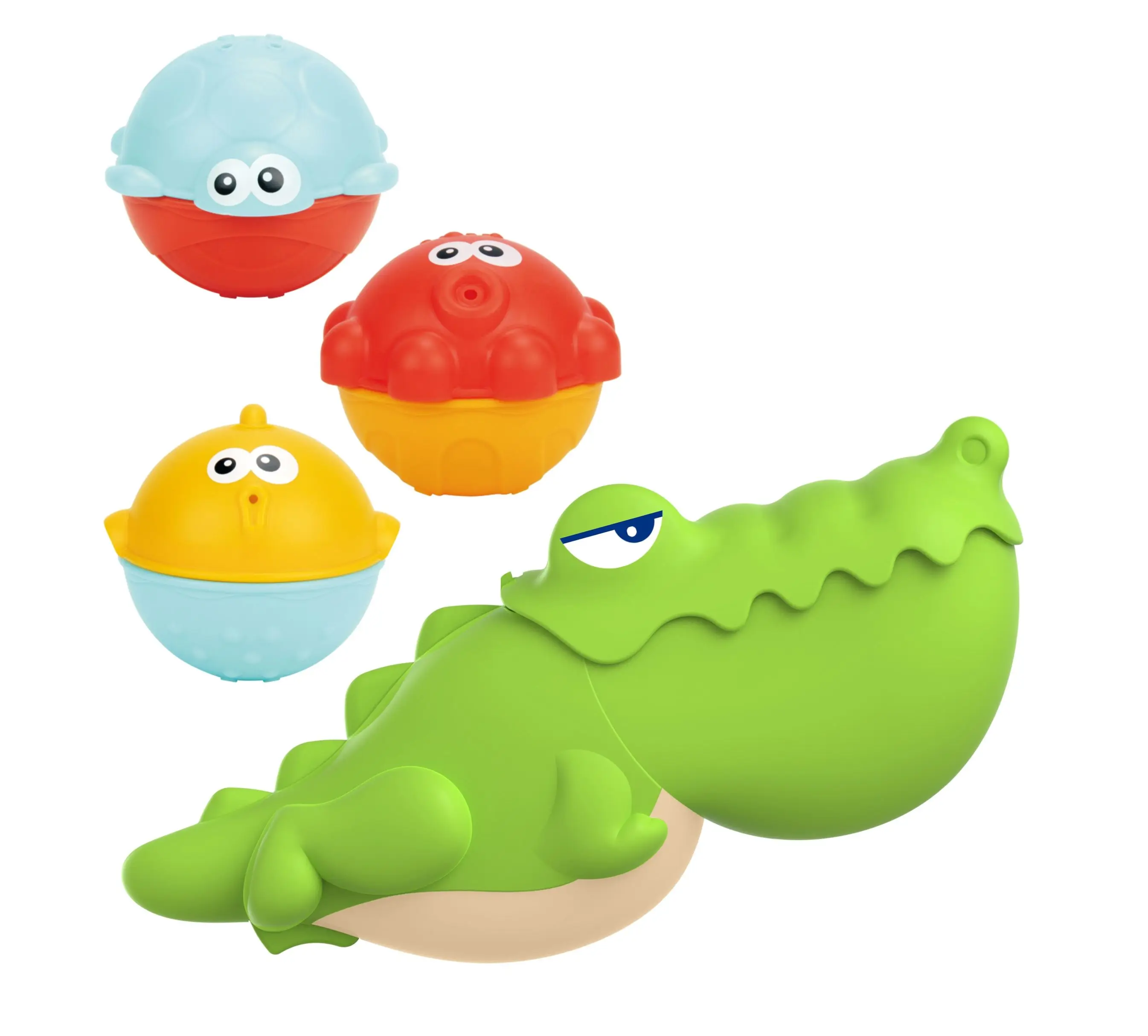 Animal Baby Bath Toys With 3 Floating Little Turtle Fish Octopus Pool Water Toys Summer Swimming