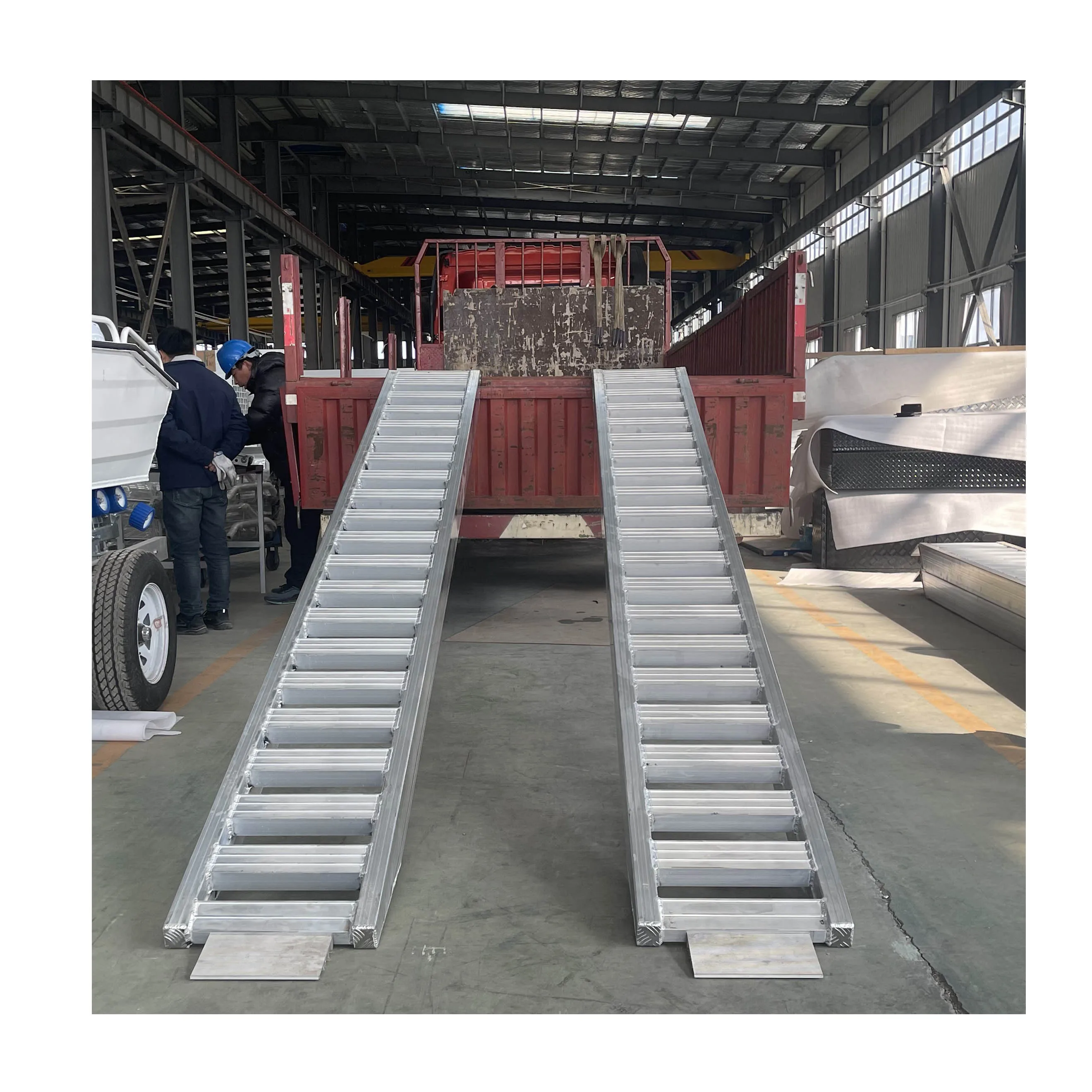 Aluminium Ramps Heavy Duty 3 Meter Dock Ramp Forklift Loading For