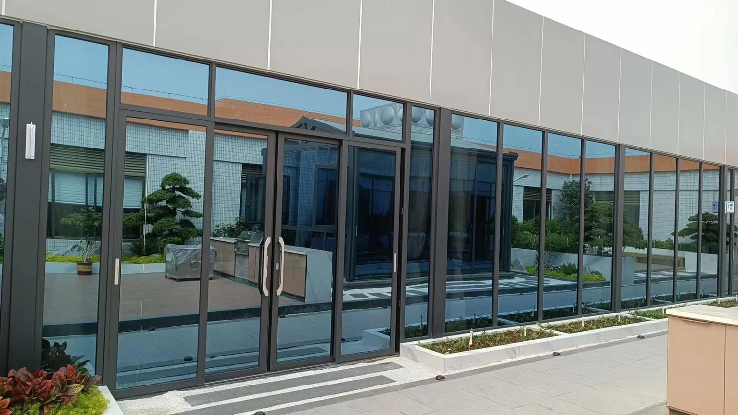 Zonron Cheap Price Sliding Patio Doors Exterior Office Aluminum Living