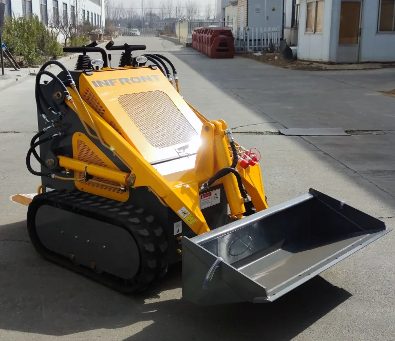 23hp мини-экскаватор резиновый Гусеничный мини-погрузчик с бортовым поворотом с шнеком ковша