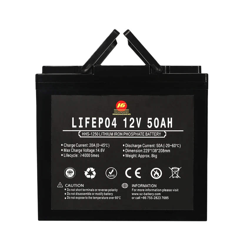 Lithium Ion Battery 12v 50ah Lithium Iron Phosphate Battery Deep Cycle Lifepo4 12v 50ah Lifepo4 Battery