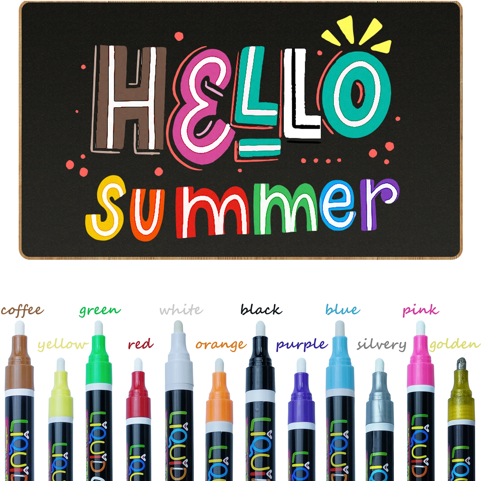 12 видов цветов маркеры для влажного и сухого стирания