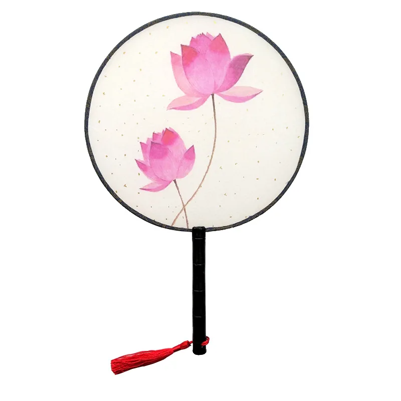 Пользовательский логотип персонализированная бамбуковая бумага и ткань складные ручные вентиляторы азиатская рукоделие портативный складной Ручной Веер из