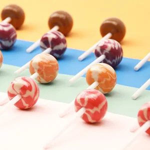 OEM Customized Fruity Hard Candy Fruit-Flavored Juice Milk Lollipop Snacks in Coated Bag