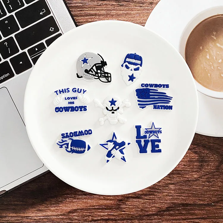 Dallas Cowboys Football Team Charm For Crocs Shoe Charms - 4 Pieces